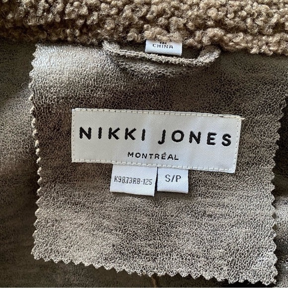 NIKKI JONES Montreal Brown Teddy Sherpa Coat Jacket Women’s Size Small - Picture 10 of 13